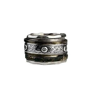 Silpada Sterling Silver & Brass with Patina Spinner Ring Isabella R3137 Size 6